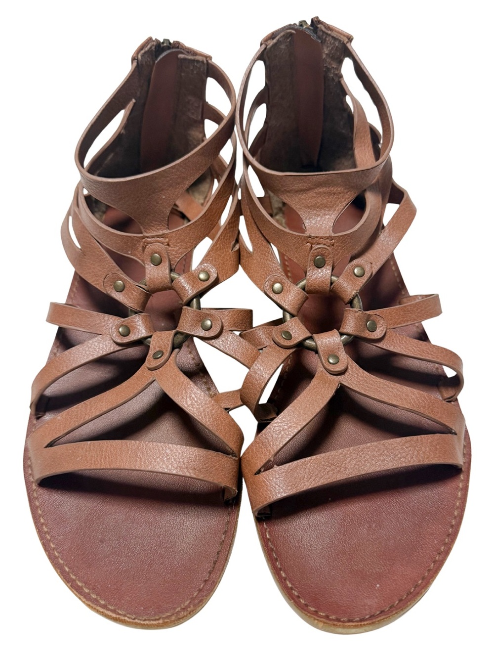 XOXO Strappy Gladiator Sandals Brown Size OS GUC